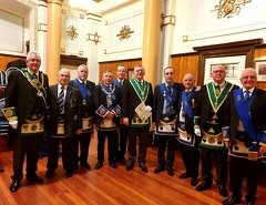 Alex Hamilton with the Brethren of 579 who attended the Annual General Meeting.